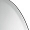 Silver Oval Glass Frameless Vanity Wall Mirror with Beveled Edge and Flush Mount